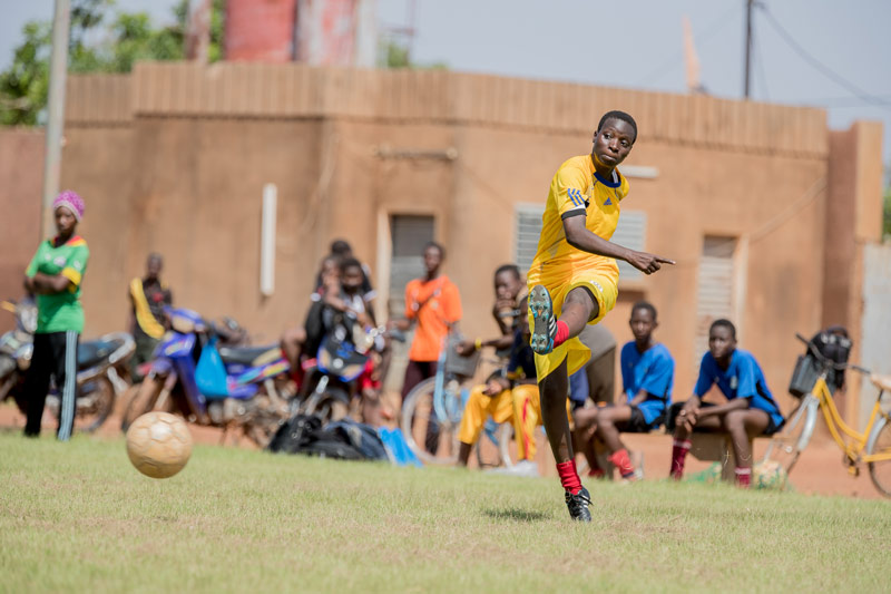 Through hard work, a girl in Compassion’s program plays soccer on the Burkina Faso women’s national team