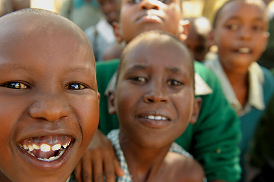 Children from Kenya laughing together