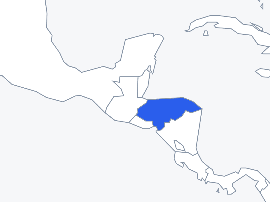 Map showing where Honduras is.
