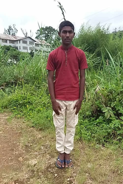An unsponsored boy named Saran from Sri Lanka who has waited 348 days for a sponsor.