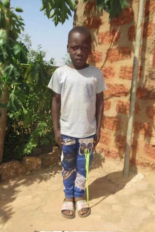 An unsponsored boy named Doumoudina Dabila from Burkina Faso who lives in an AIDS-affected area, is vulnerable to exploitation and has waited 550 days for a sponsor.