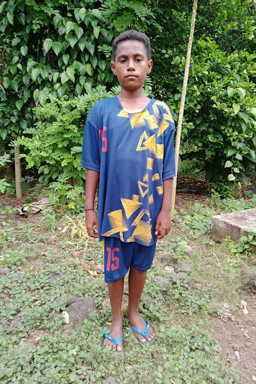 An unsponsored boy named Roger from Indonesia who has waited 229 days for a sponsor.