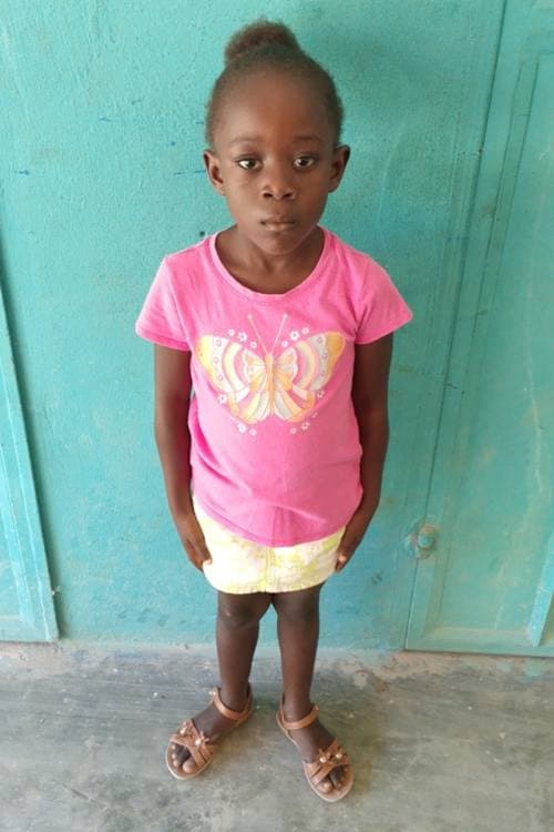 An unsponsored girl named Gaboubou from Haiti who is vulnerable to exploitation and has waited 862 days for a sponsor.