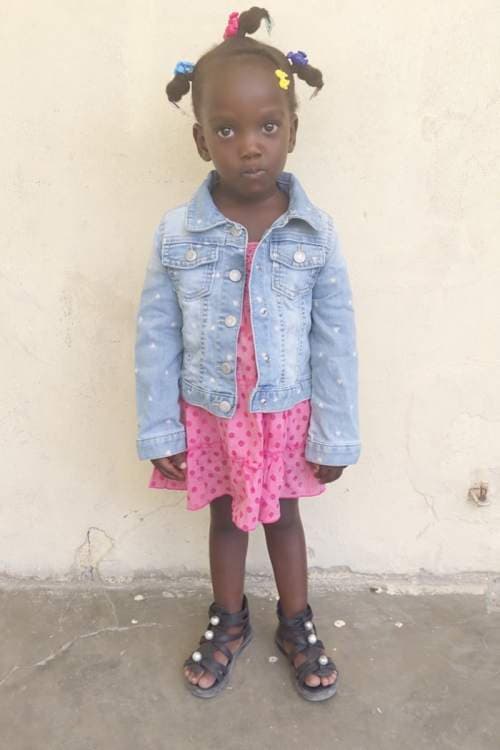 An unsponsored girl named Phédjina from Haiti who is vulnerable to exploitation and has waited 625 days for a sponsor.