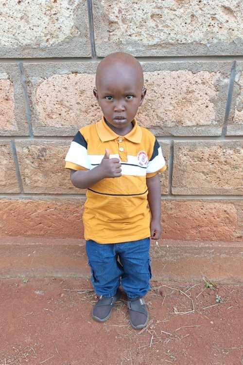 An unsponsored boy named Jayson from Kenya who lives in an AIDS-affected area and has waited 609 days for a sponsor.
