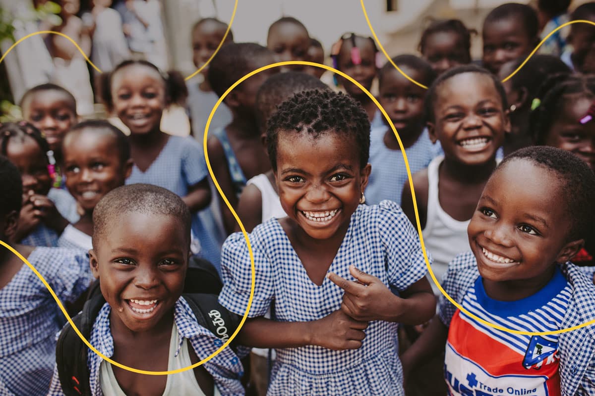 Group of smiling children