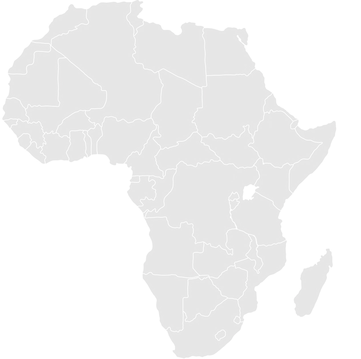 Gray map of Africa