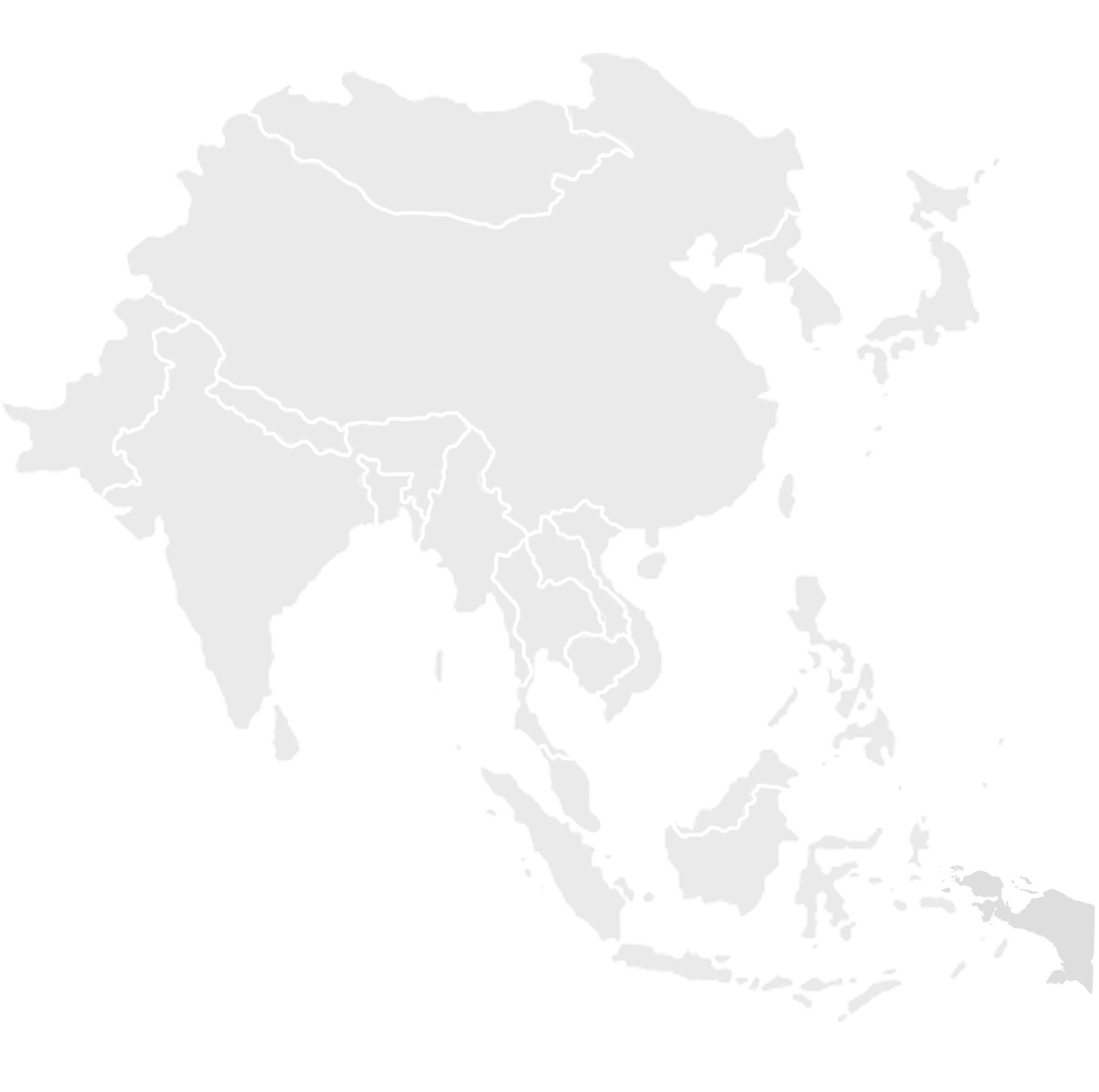 Gray map of Asia