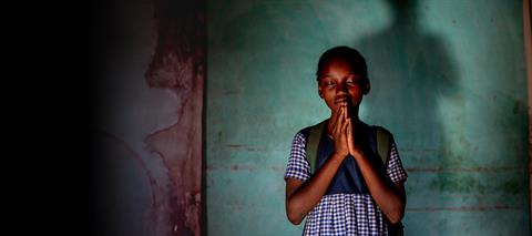 A child prays