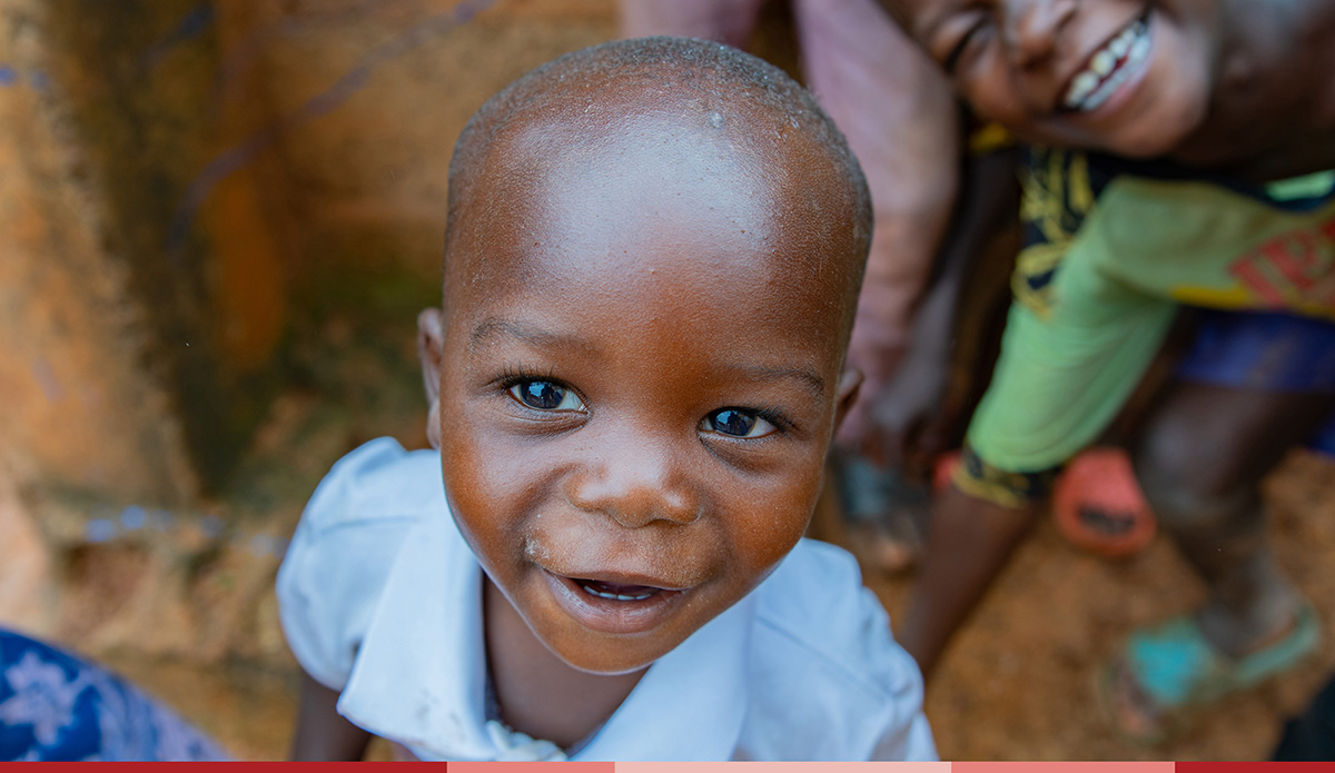 a closeup of baby Amza 