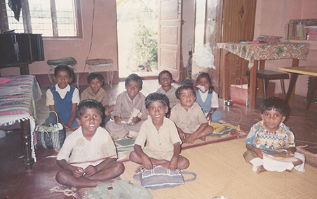 Young Satish began attending the Compassion center when he was just 4