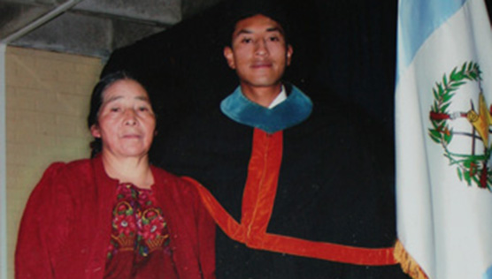 Carlos and his mother when he graduated