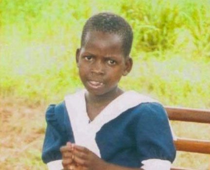 Shamim Nakiyemba as a young girl