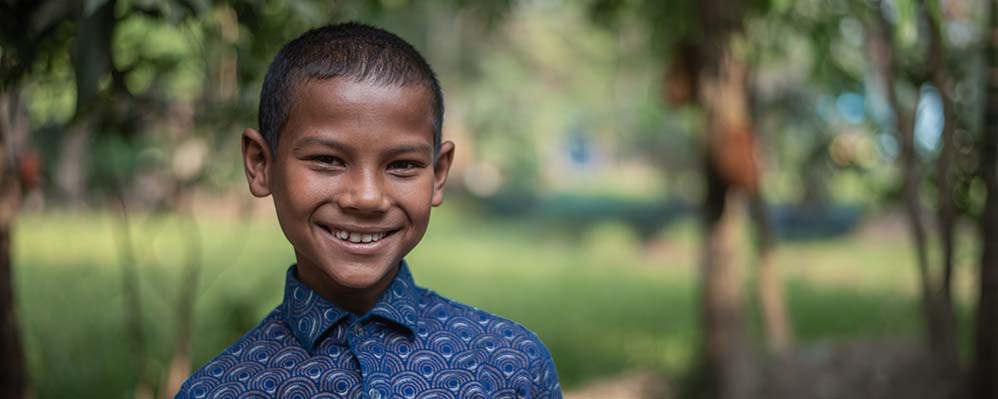 Child in Bangladesh smiling
