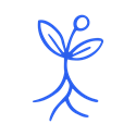 Blue icon of Plant