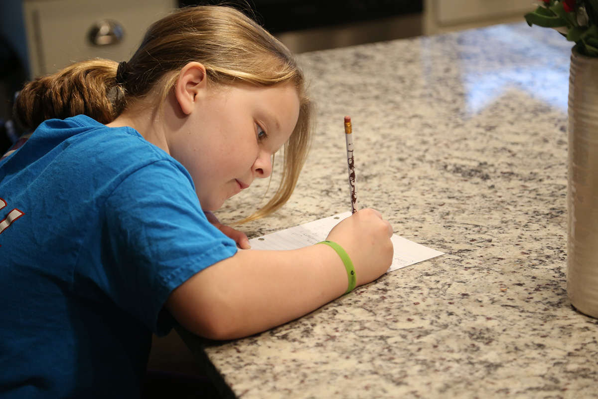 Grace writes a letter