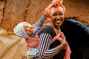 a mother and her baby