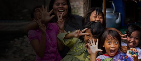 A group of Filipino girls laughing