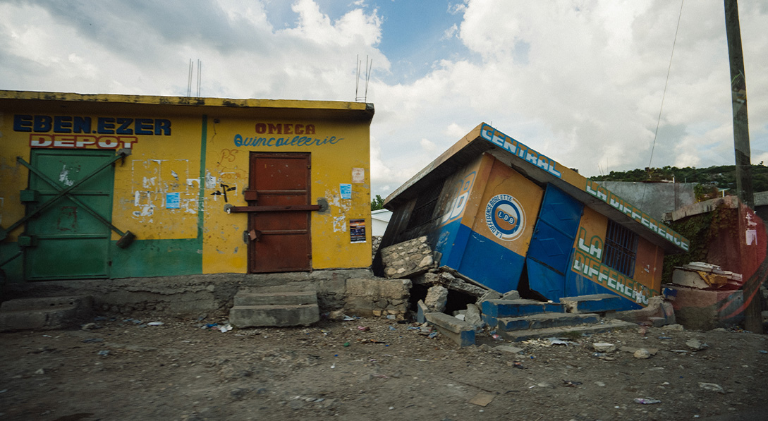 A beloved Haitian church buckles under structural damage after the 2021 earthquake