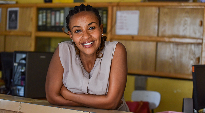 Driven to empower children, Meskerem finished college and returned to the Compassion center she attended as a sponsored child — this time employed as a social worker.
