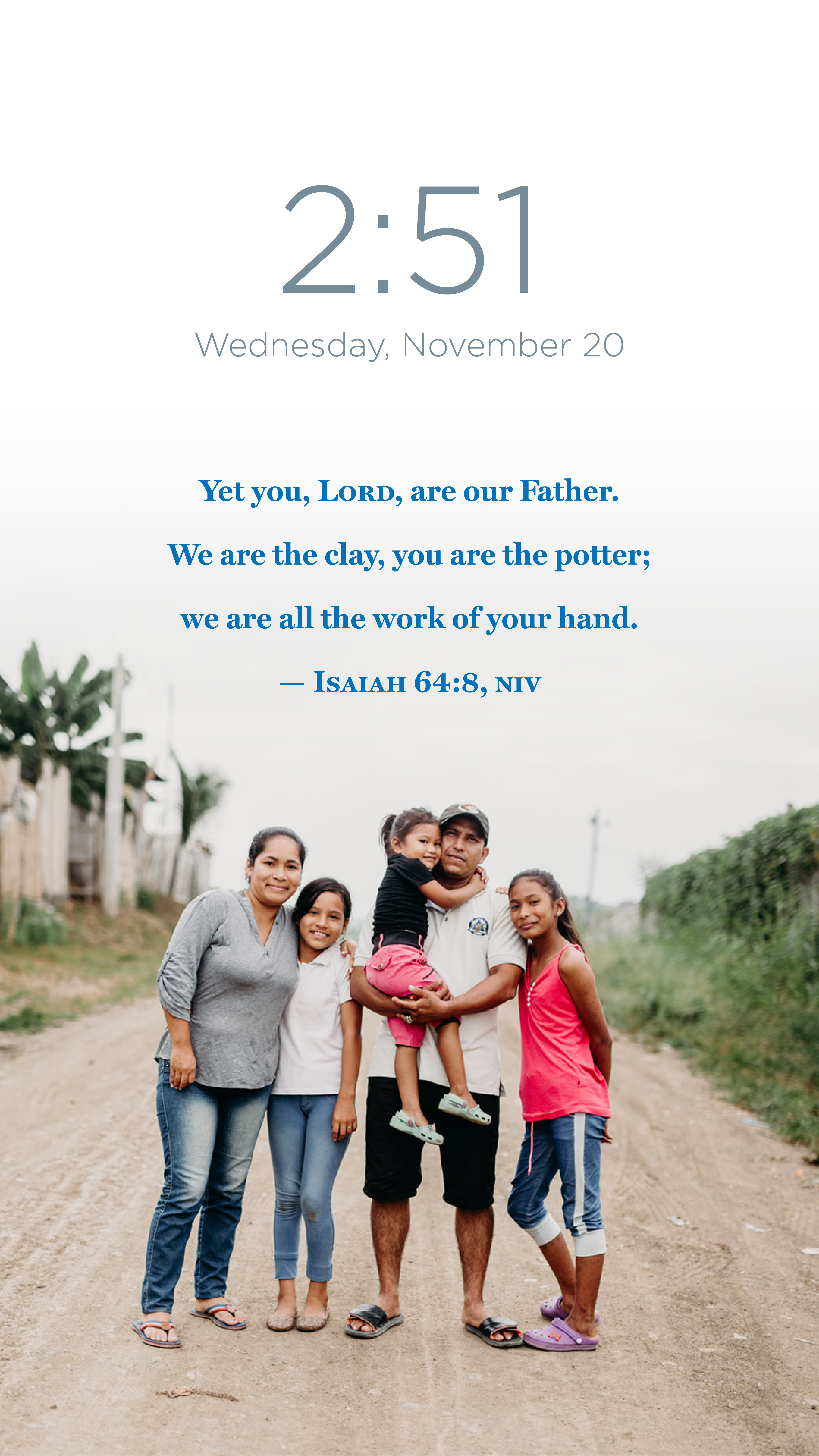 Phone Background Image with Family Pictured