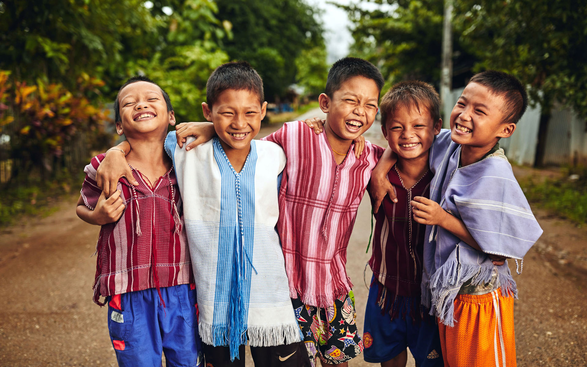 A group of boys in Thailand.