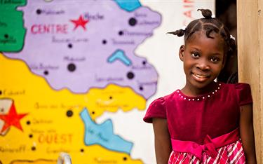 A girl in Haiti