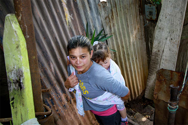 Yeimi caring for her daughter in Guatemala