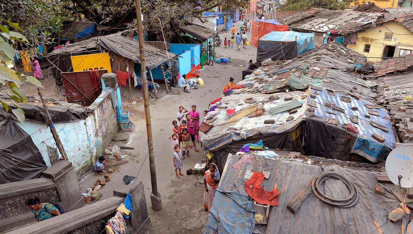 The slums in India