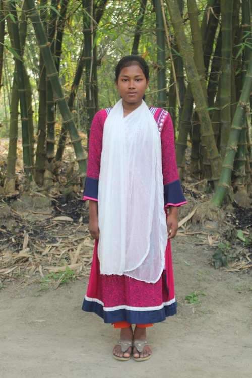 An unsponsored girl named Shiba from Bangladesh who is vulnerable to exploitation and has waited 323 days for a sponsor.