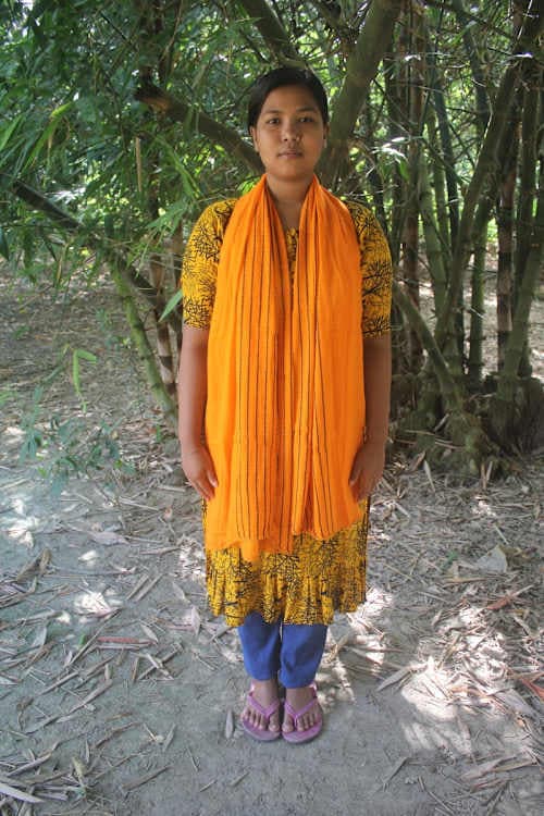 An unsponsored girl named Dola from Bangladesh who is vulnerable to exploitation and has waited 244 days for a sponsor.