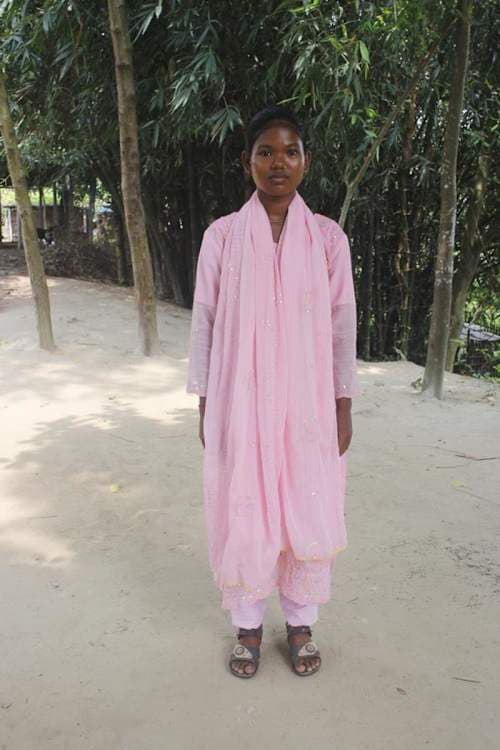 An unsponsored girl named Bina from Bangladesh who is vulnerable to exploitation and has waited 362 days for a sponsor.