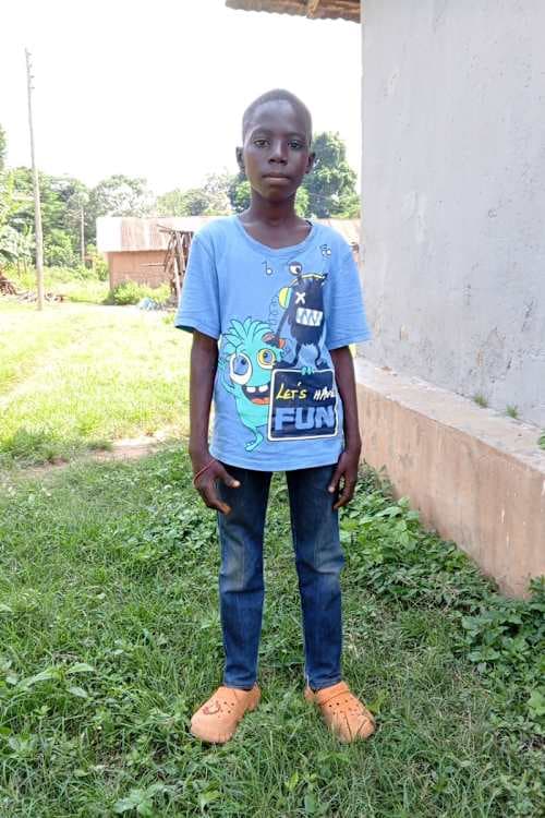 An unsponsored boy named Emmanuel from Ghana who lives in an AIDS-affected area and has waited 528 days for a sponsor.