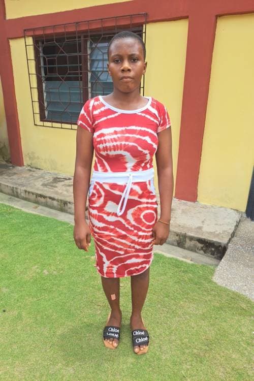 An unsponsored girl named Alberta from Ghana who lives in an AIDS-affected area and has waited 444 days for a sponsor.