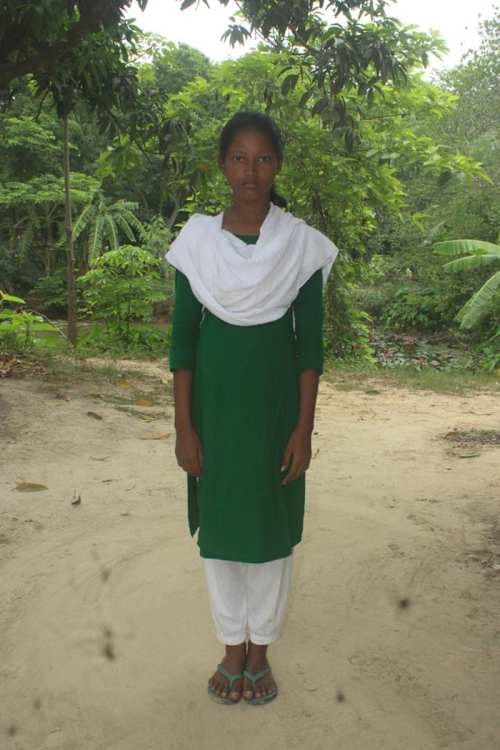 An unsponsored girl named Mohona from Bangladesh who is vulnerable to exploitation and has waited 409 days for a sponsor.
