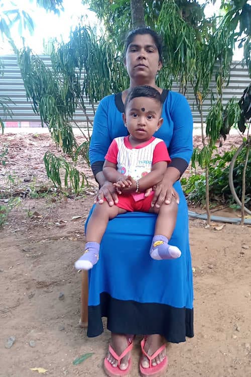An unsponsored boy named Sajithan from Sri Lanka who has waited 582 days for a sponsor.
