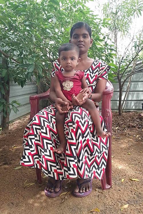 An unsponsored girl named Sanwiga from Sri Lanka who has waited 597 days for a sponsor.