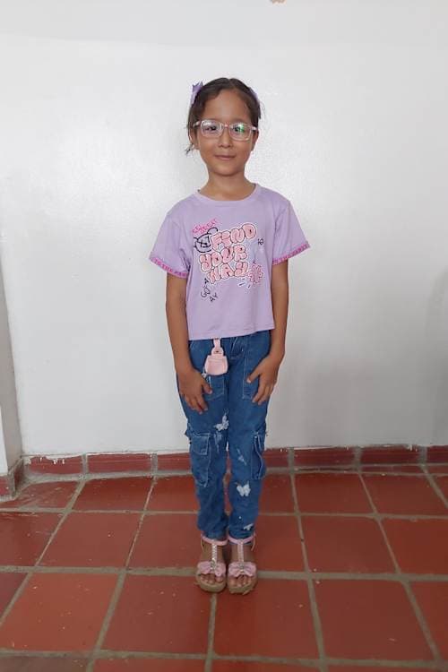 An unsponsored girl named Maria from Colombia who has waited 464 days for a sponsor.