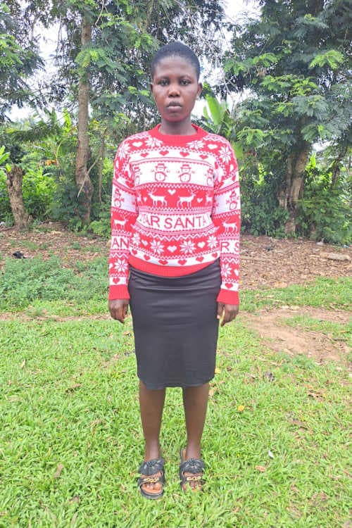 An unsponsored girl named Olivia from Ghana who lives in an AIDS-affected area and has waited 540 days for a sponsor.