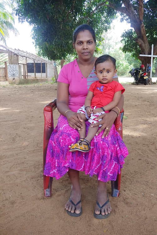 An unsponsored girl named Thaya from Sri Lanka who has waited 583 days for a sponsor.