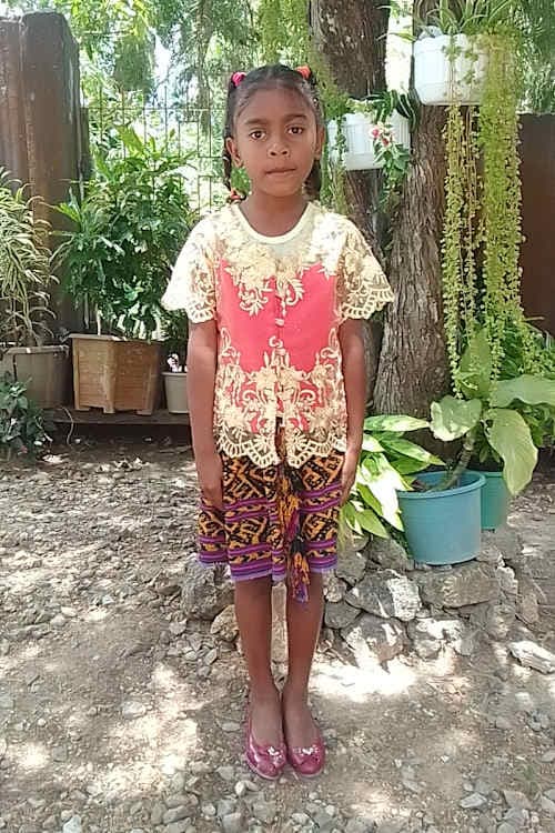 An unsponsored girl named Eta from Indonesia who has waited 573 days for a sponsor.