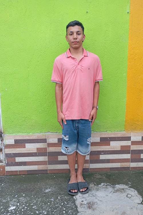 An unsponsored boy named Bayro from Colombia who has waited 412 days for a sponsor.