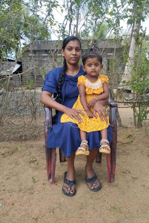 An unsponsored girl named Alaina from Sri Lanka who has waited 553 days for a sponsor.