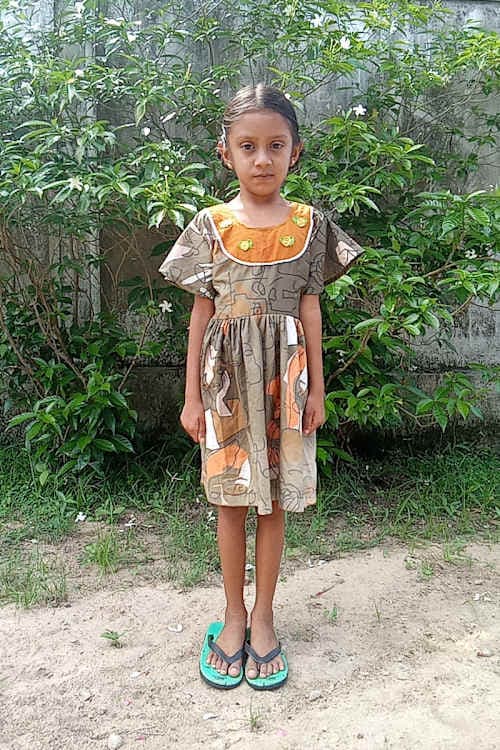 An unsponsored girl named Thiyanuja from Sri Lanka who has waited 532 days for a sponsor.