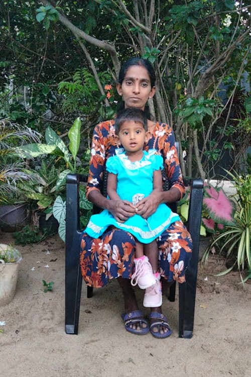 An unsponsored girl named Vigashini from Sri Lanka who has waited 573 days for a sponsor.
