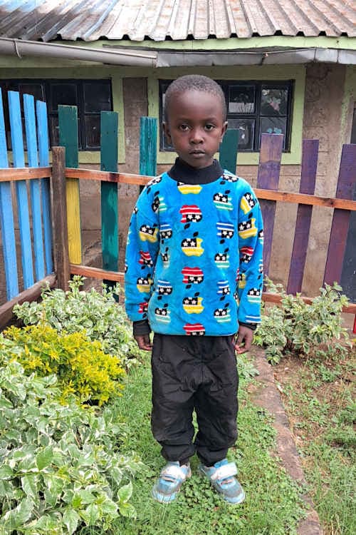 An unsponsored boy named Jeremiah from Kenya who lives in an AIDS-affected area and has waited 553 days for a sponsor.