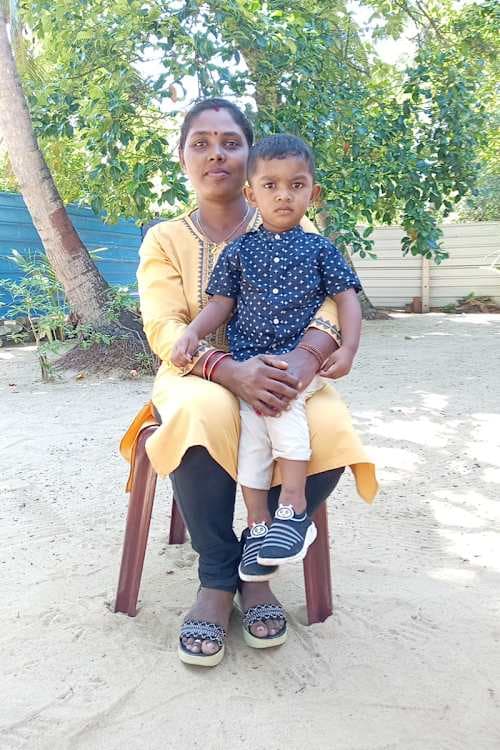 An unsponsored boy named Devarsh from Sri Lanka who has waited 558 days for a sponsor.