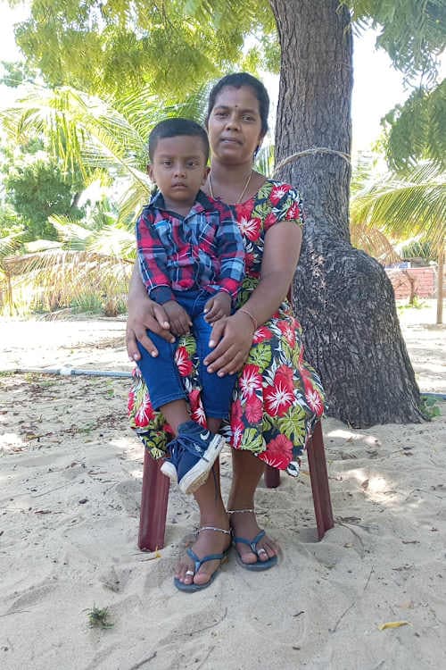 An unsponsored boy named Athvi from Sri Lanka who has waited 557 days for a sponsor.