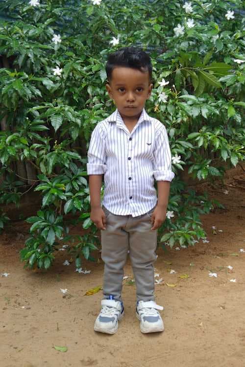 An unsponsored boy named Athvik from Sri Lanka who has waited 614 days for a sponsor.