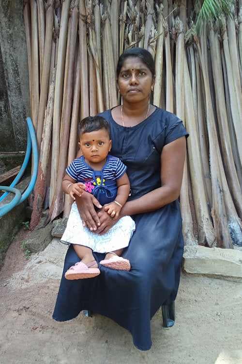 An unsponsored girl named Vaishnavi from Sri Lanka who has waited 594 days for a sponsor.